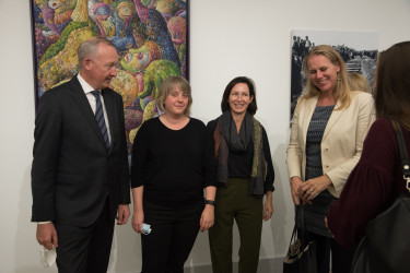 Minister-president Jan Jambon, Jessie Dupont, Geraldine Reymenants en Janneke Vrijland