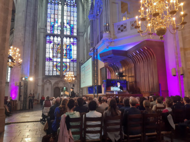 Foto in de Domkerk.